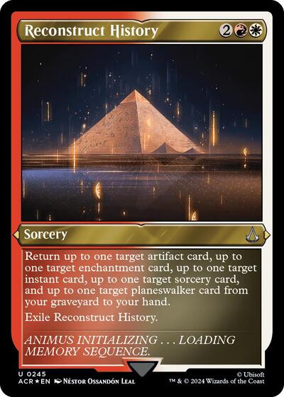 Reconstruct History (Foil Etched) (Universes Beyond: Assassin's Creed) Light Play Foil