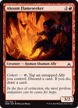 Akoum Flameseeker (Oath of the Gatewatch) Light Play Foil