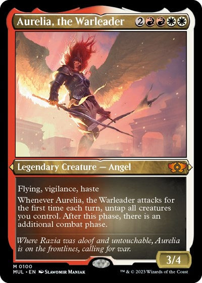 Aurelia, the Warleader (Foil Etched) (March of the Machine: Multiverse Legends) Near Mint Foil