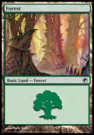 Forest (249) (Scars of Mirrodin) Heavy Play