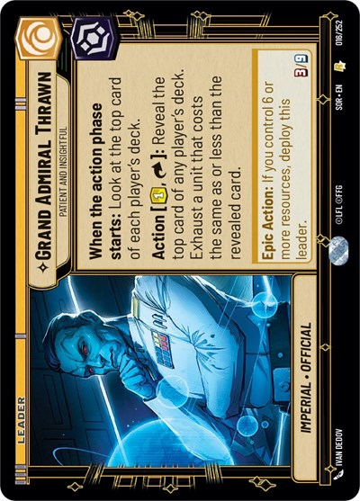 Grand Admiral Thrawn Patient and Insightful (Spark of Rebellion) Near Mint