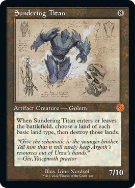 Sundering Titan (Schematic) (The Brothers' War: Retro Frame Artifacts) Near Mint Foil