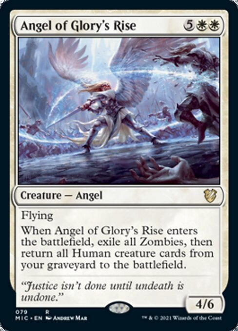 Angel of Glory's Rise (Commander 2021 Midnight Hunt) Light Play