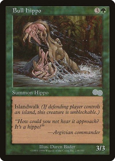 Bull Hippo (Urza's Saga) Light Play