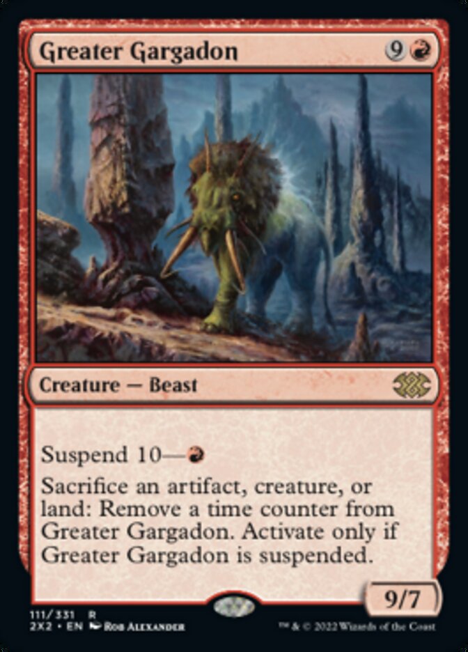 Greater Gargadon (Double Masters 2022) Light Play Foil