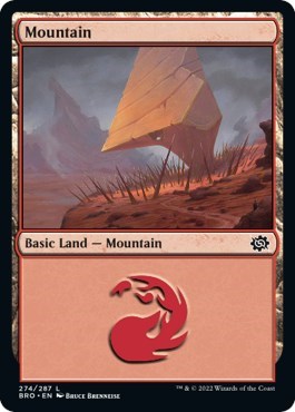 Mountain (274) (The Brothers' War) Light Play Foil