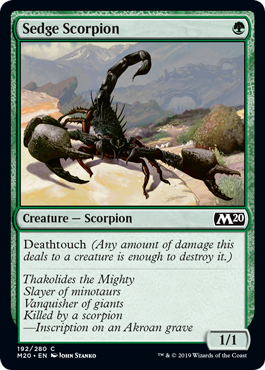 Sedge Scorpion (Magic 2020 Core Set) Medium Play