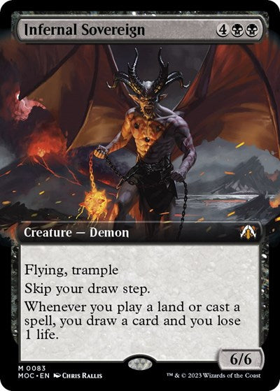 Infernal Sovereign (Extended Art) (Commander: March of the Machine) Medium Play Foil