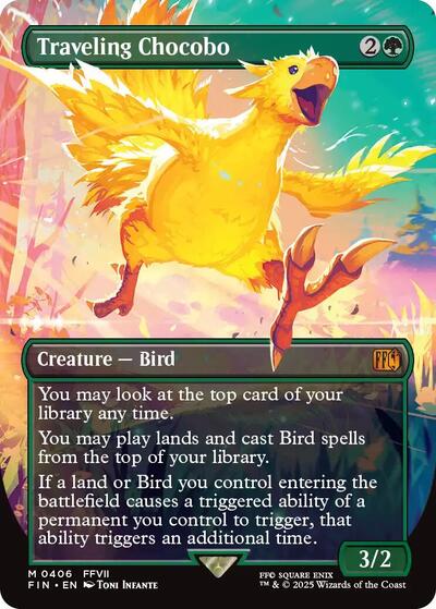 Traveling Chocobo (Borderless) (Universes Beyond: FINAL FANTASY) Near Mint Foil