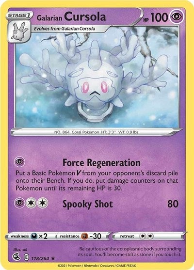 Galarian Cursola (SWSH08: Fusion Strike) Near Mint Reverse Holofoil