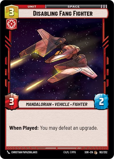 Disabling Fang Fighter (Spark of Rebellion) Near Mint Foil