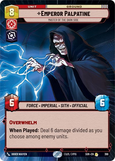 Emperor Palpatine Master of the Dark Side (Hyperspace) (Spark of Rebellion) Near Mint Foil