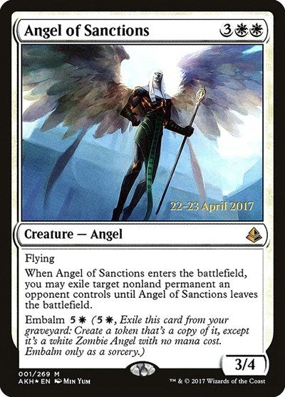 Angel of Sanctions (Promos: Prerelease Cards) Light Play Foil