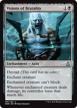 Visions of Brutality (Oath of the Gatewatch) Medium Play Foil