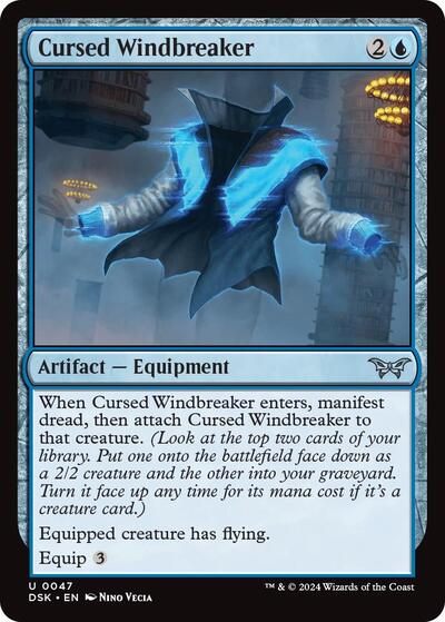 Cursed Windbreaker (Duskmourn: House of Horror) Light Play Foil
