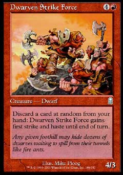 Dwarven Strike Force (Odyssey) Near Mint Foil