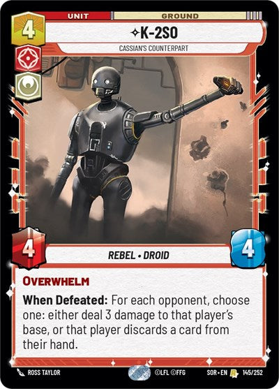 K-2SO Cassian's Counterpart (Spark of Rebellion) Near Mint Foil