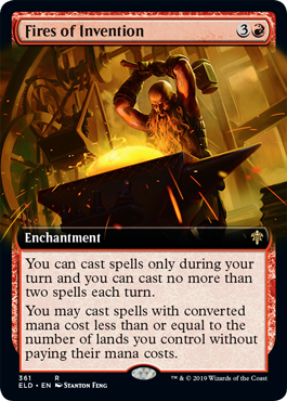 Fires of Invention (Extended Art) (Throne of Eldraine) Light Play