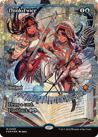 Think Twice (Showcase) (Fracture Foil) (Foundations) Light Play Foil Japanese