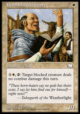 Benalish Missionary (Weatherlight) Medium Play