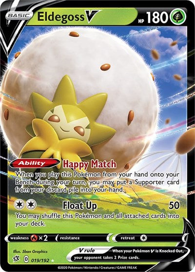 Eldegoss V (SWSH02: Rebel Clash) Light Play Holofoil