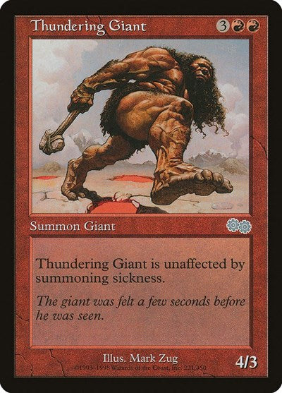 Thundering Giant (Urza's Saga) Medium Play