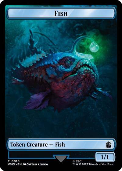 Fish / Alien Insect Double-Sided Token (Universes Beyond: Doctor Who) Medium Play Foil
