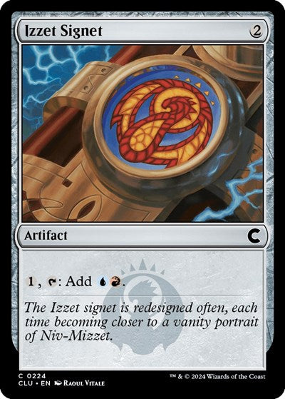 Izzet Signet (Ravnica: Clue Edition) Light Play