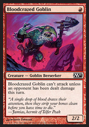 Bloodcrazed Goblin (Magic 2011 Core Set) Light Play