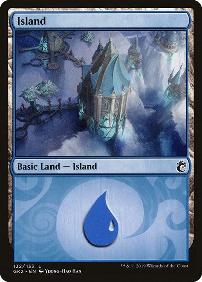 Island (132) (Ravnica Allegiance: Guild Kits) Medium Play