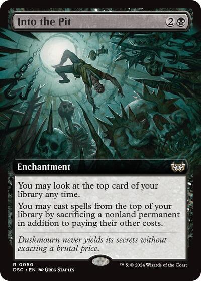 Into the Pit (Extended Art) (Commander: Duskmourn: House of Horror) Near Mint