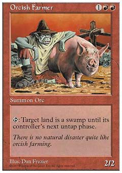 Orcish Farmer (5th Edition) Light Play