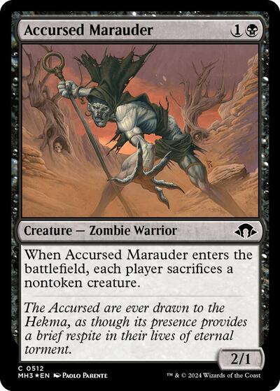 Accursed Marauder (Ripple Foil) (Modern Horizons 3) Near Mint Foil