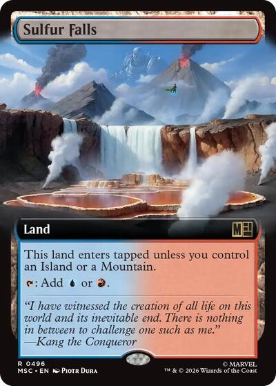 Sulfur Falls (Extended Art) (Commander: Marvel Super Heroes) Near Mint