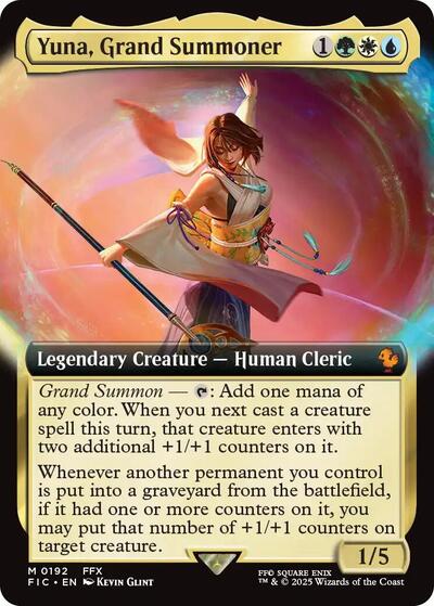 Yuna, Grand Summoner (Extended Art) (Commander: FINAL FANTASY) Light Play