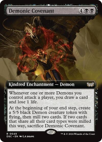 Demonic Covenant (Extended Art) (Commander: Duskmourn: House of Horror) Near Mint