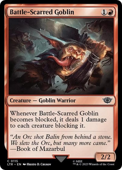 Battle-Scarred Goblin (Universes Beyond: The Lord of the Rings: Tales of Middle-earth) Light Play