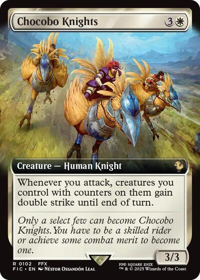 Chocobo Knights (Extended Art) (Commander: FINAL FANTASY) Near Mint Foil