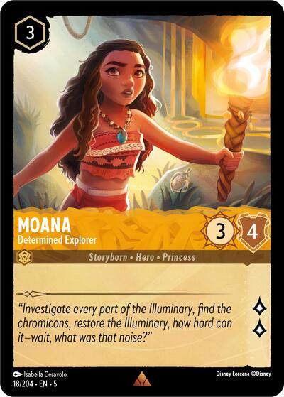 Moana - Determined Explorer (Shimmering Skies) Near Mint Cold Foil