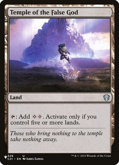 Temple of the False God (C21) (Secret Lair Commander: Heads I Win, Tails You Lose) Near Mint