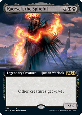 Kaervek, the Spiteful (Extended Art) (Magic 2021 Core Set) Medium Play Foil