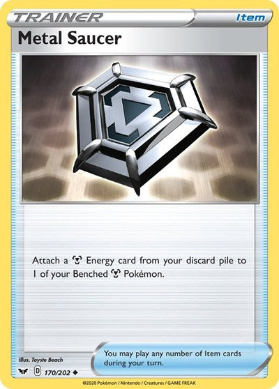 Metal Saucer (SWSH01: Sword & Shield Base Set) Light Play Reverse Holofoil