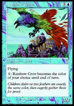 Rainbow Crow (Invasion) Medium Play Foil