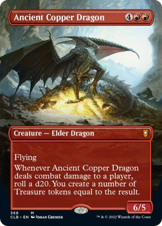 Ancient Copper Dragon (Borderless) (Commander Legends: Battle for Baldur's Gate) Light Play Foil