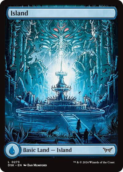 Island (273) - Full Art (Duskmourn: House of Horror) Near Mint