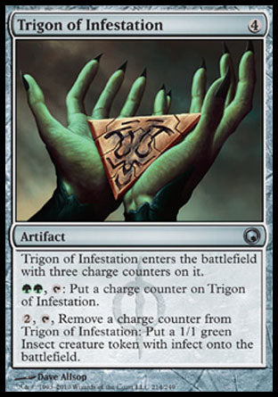 Trigon of Infestation (Scars of Mirrodin) Light Play Foil