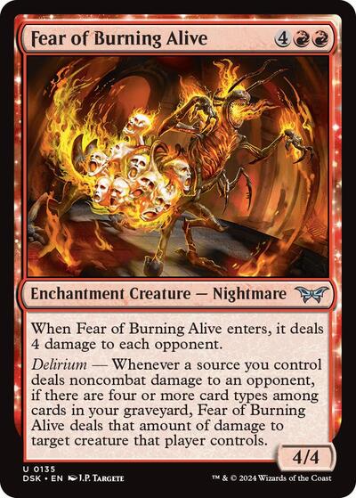 Fear of Burning Alive (Duskmourn: House of Horror) Light Play Foil