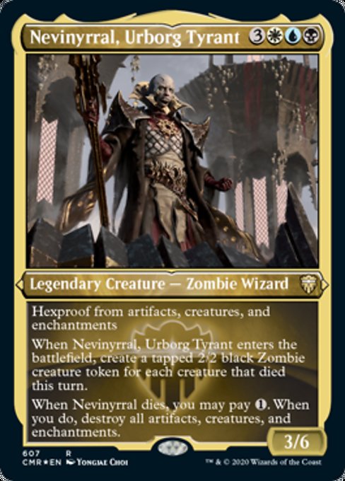 Nevinyrral, Urborg Tyrant (Foil Etched) (Commander Legends) Medium Play Foil
