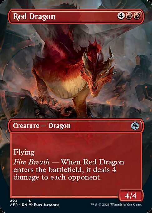Red Dragon (Borderless) (Adventures in the Forgotten Realms) Light Play Foil