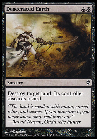 Desecrated Earth (Zendikar) Light Play